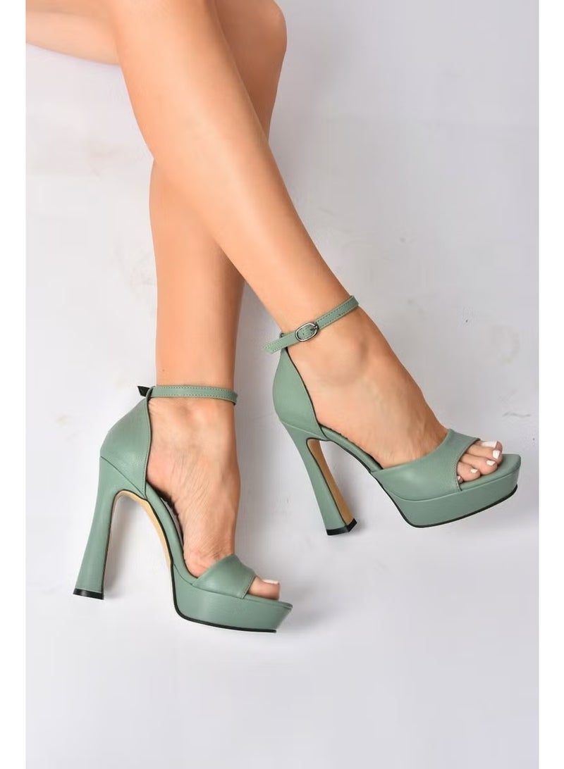 Fox Shoes أحذية نسائية بكعب أخضر K404580109 - Image 3